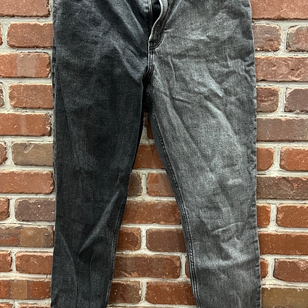 Abercrombie & Fitch Black and Gray Straight Leg Jeans